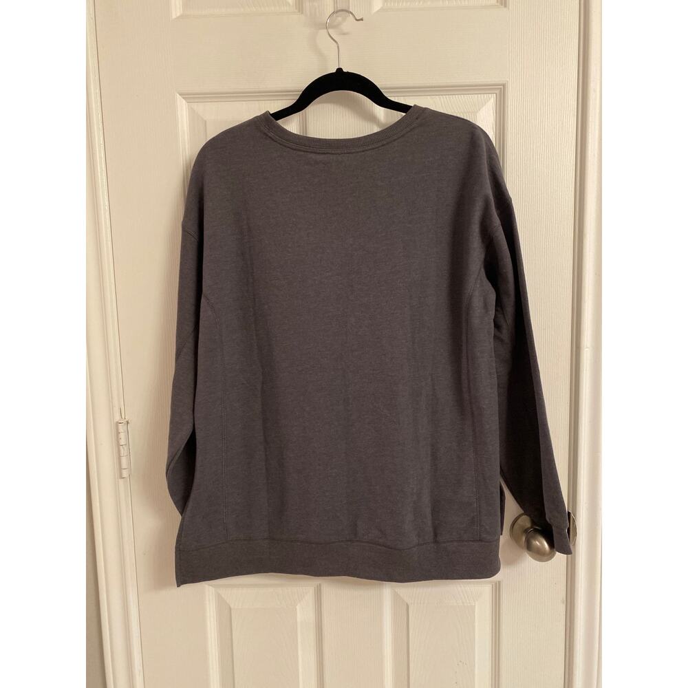 Wildfox Sweatshirt ‘Easy Does It” Charcoal Gray Medium Oversized Casual - Picture 3 of 6